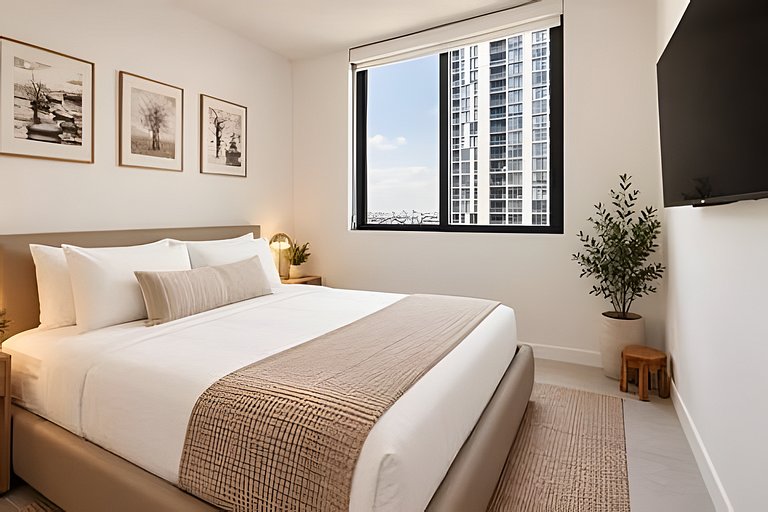 Epic Bay Views • 34th Fl Luxury 1BR • Rooftop Pool