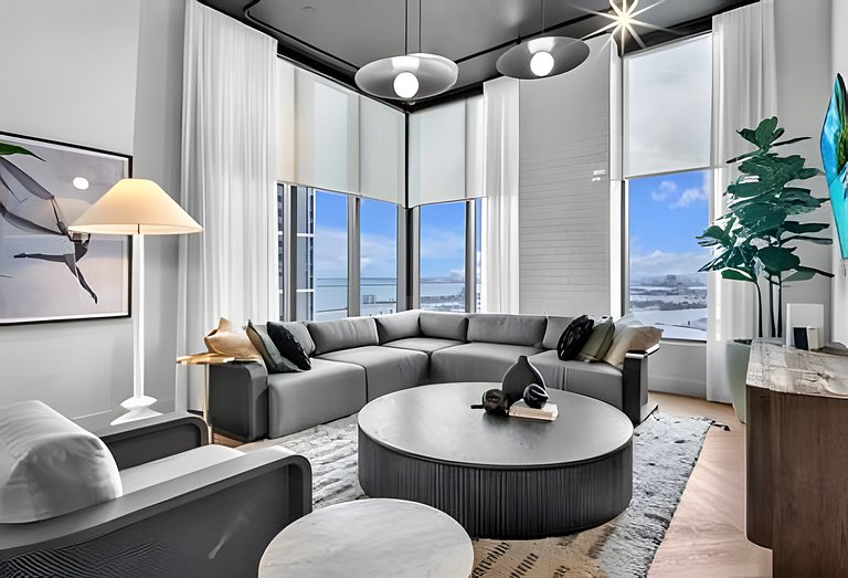 Epic Bay Views • 34th Fl Luxury 1BR • Rooftop Pool