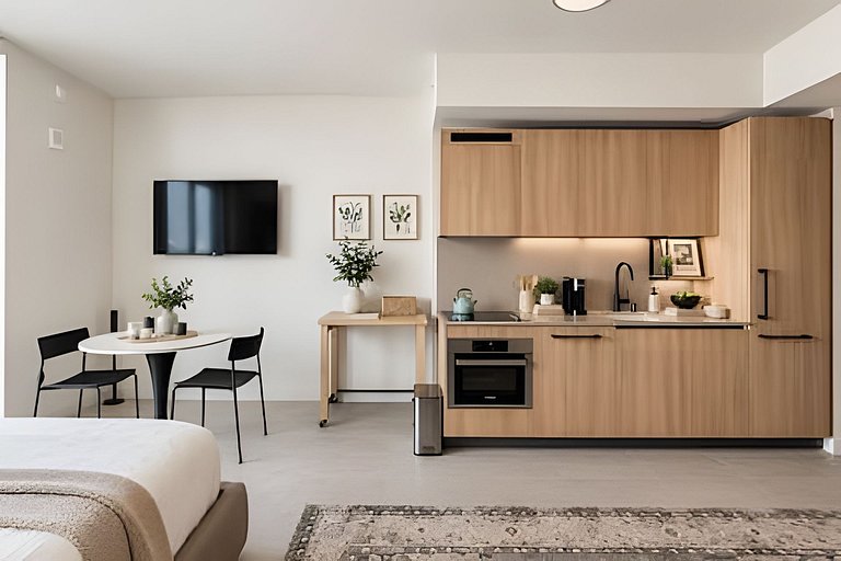 36th Floor Studio Sleeps 4•Hotel-Style Pool & Gym