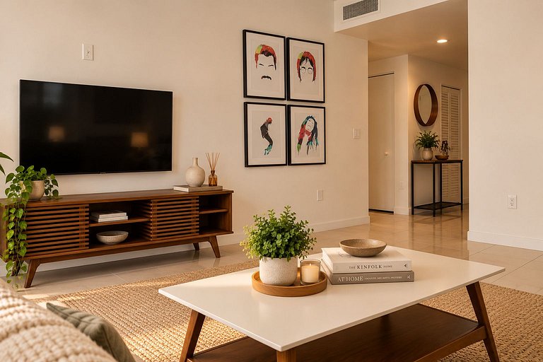 Huge 1,500sqft Lux 2BR • Walk to Design District